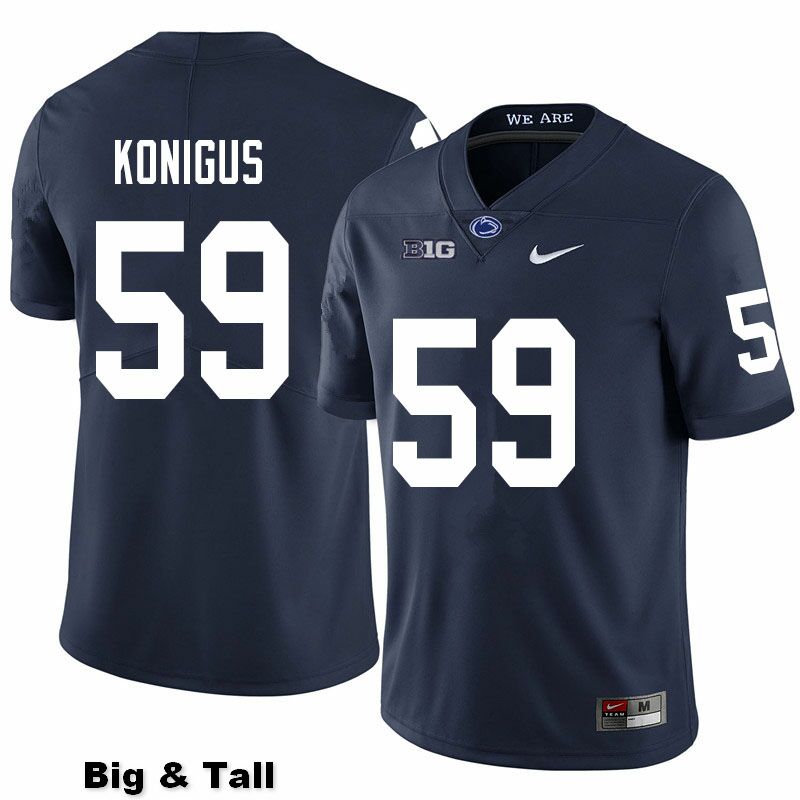 NCAA Nike Men's Penn State Nittany Lions Kaleb Konigus #59 College Football Authentic Big & Tall Navy Stitched Jersey FBC4798AM